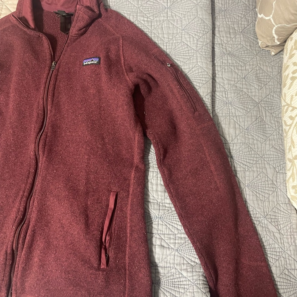 Patagonia Maroon Fleece Jacket Full-Zip - Picture 5 of 5
